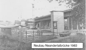 Neubau der Neandertalbrücke im Jahr 1983